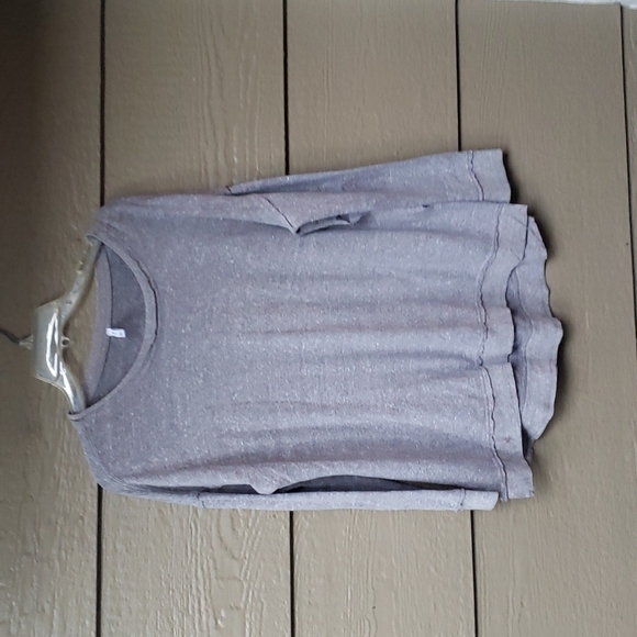 Z Supply Weekender Side Slit Oversized terry  XS Gray - Picture 4 of 9